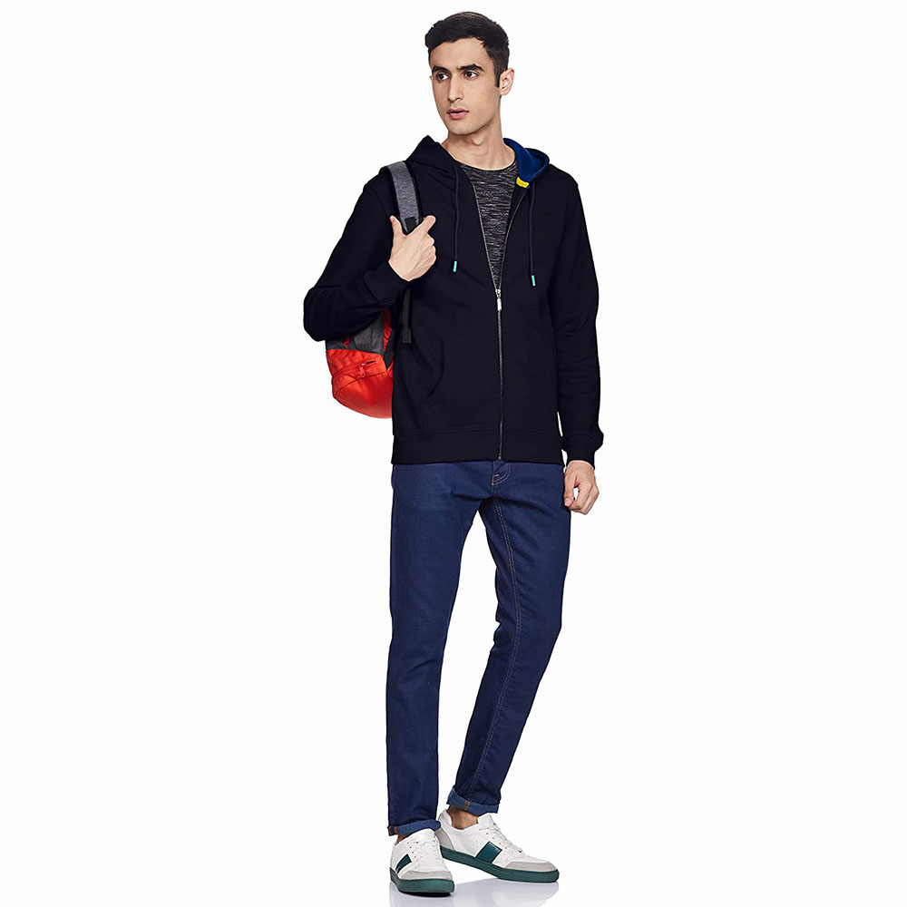 New Arrival Custom Wholesale Blank 300 Gsm Heavyweight 100% Cotton Fleece Pullover Men Hoodie In Bulk